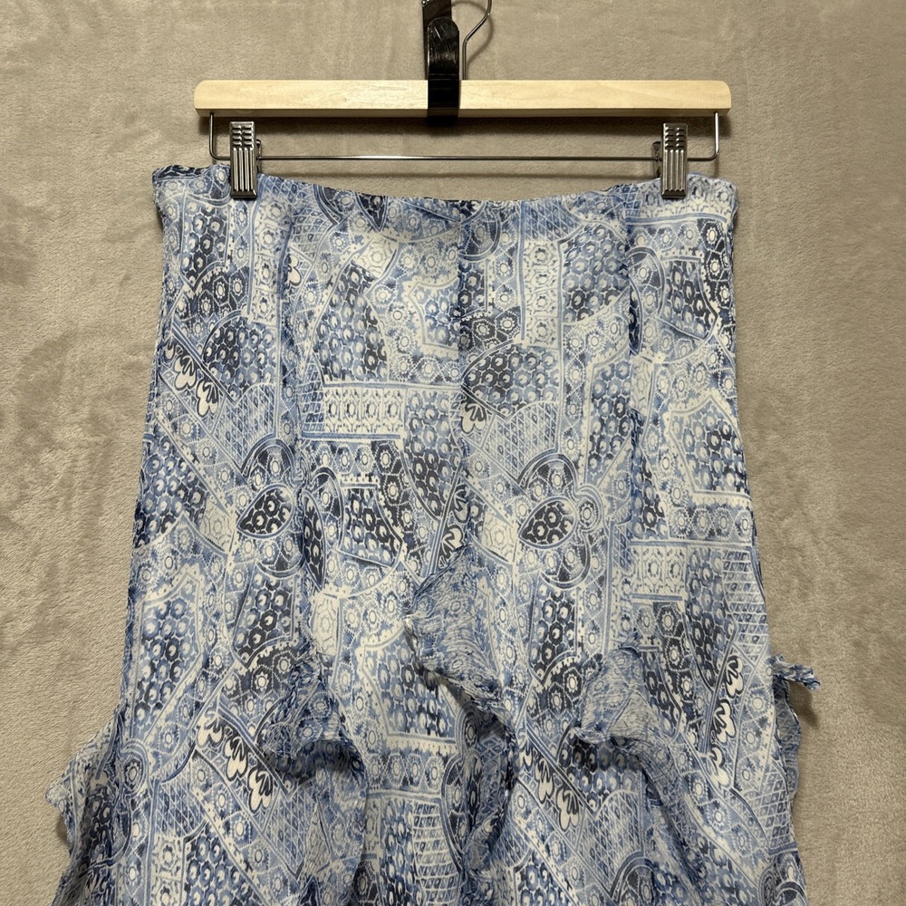 Lauren Ralph Lauren Blue & White Paisley Maxi Skirt - Picture 3 of 9